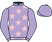 Mauve, pink stars, mauve sleeves and cap}