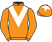 Orange, white chevron, orange cap, white star}