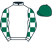 White, white and dark green check sleeves, dark green cap}