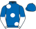 Royal blue, large white spots, halved sleeves}