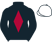 Black, maroon diamond, white cap